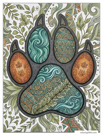 Colored example of this coloring page