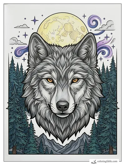 Colored example of this coloring page