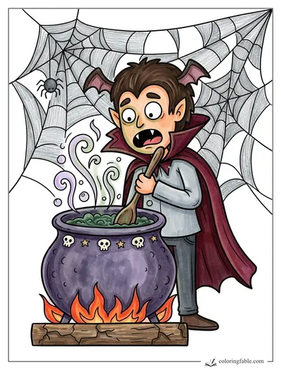 Colored example of this coloring page