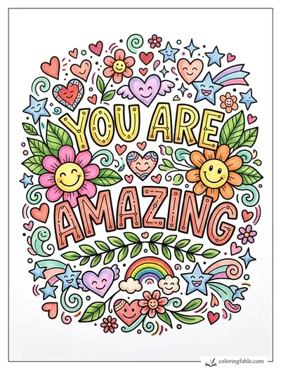 Colored example of this coloring page