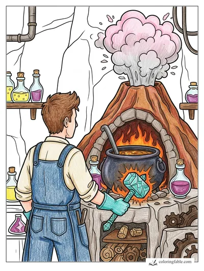 Colored example of this coloring page