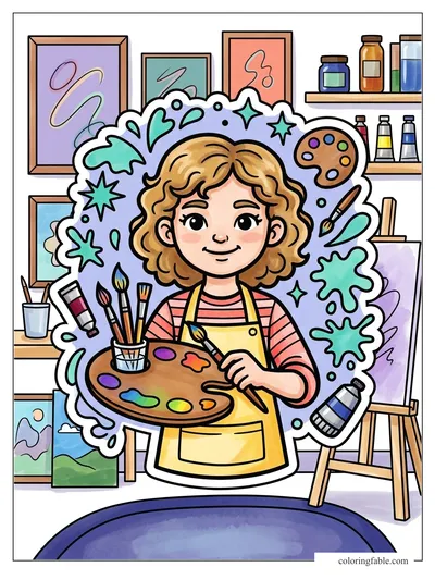 Colored example of this coloring page