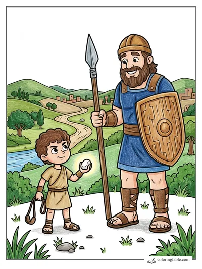 Colored example of this coloring page