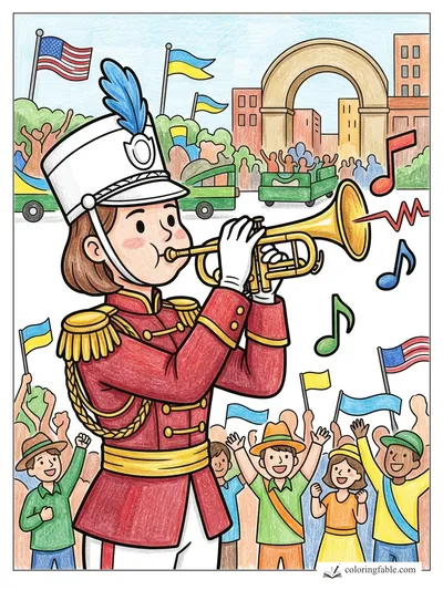 Colored example of this coloring page