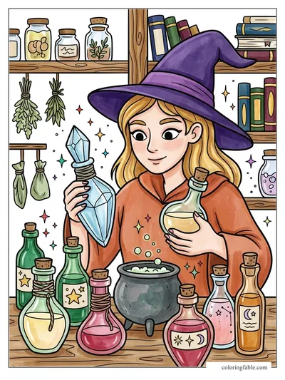 Colored example of this coloring page