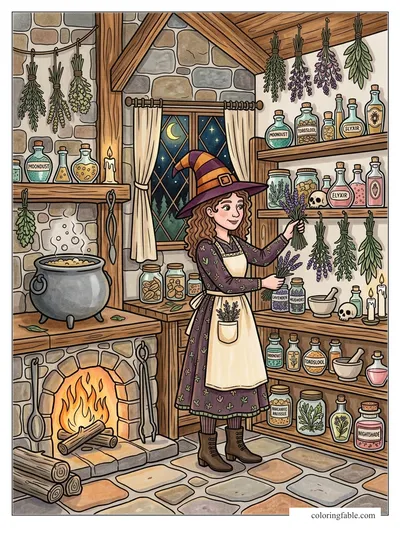 Colored example of this coloring page