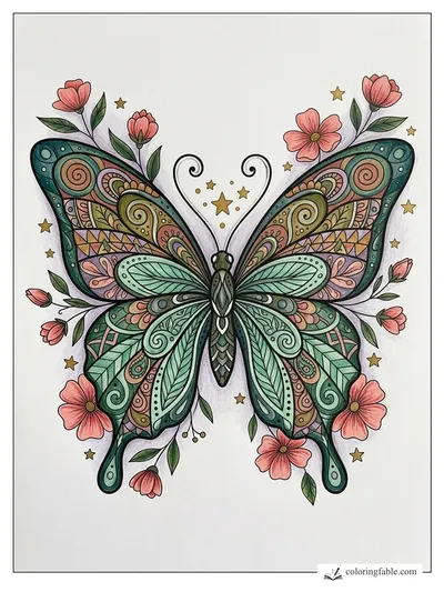 Colored example of this coloring page