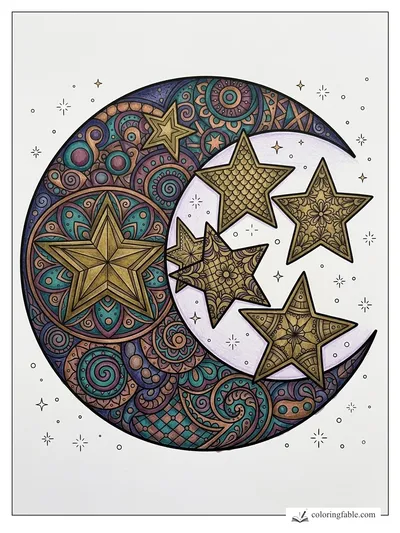 Colored example of this coloring page
