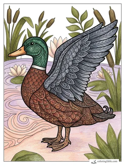 Colored example of this coloring page