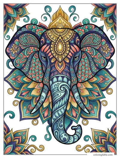 Colored example of this coloring page