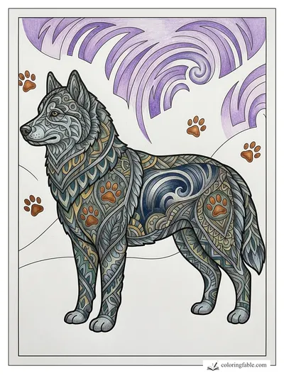Colored example of this coloring page