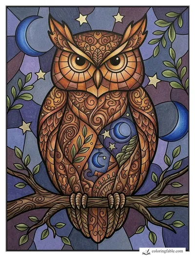 Colored example of this coloring page