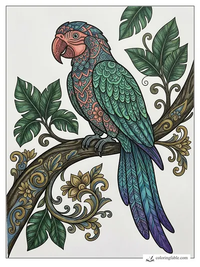 Colored example of this coloring page