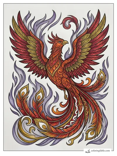 Colored example of this coloring page