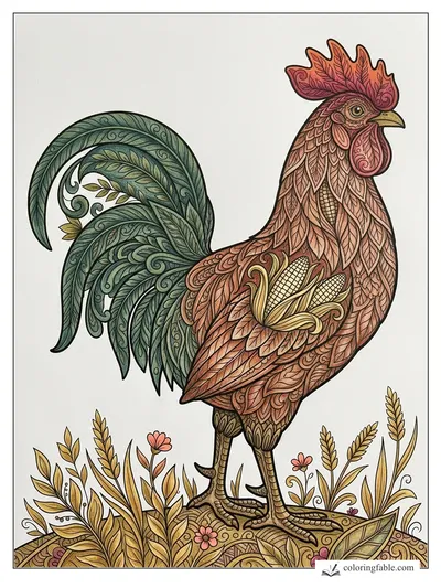 Colored example of this coloring page