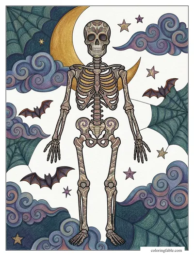 Colored example of this coloring page
