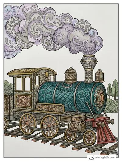 Colored example of this coloring page