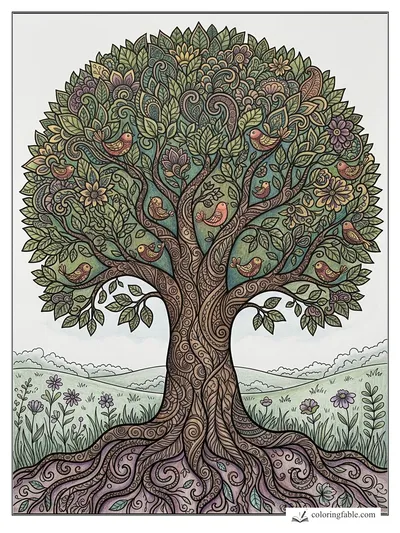 Colored example of this coloring page